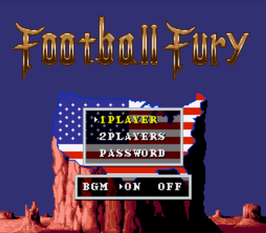 Football Fury Title Screen